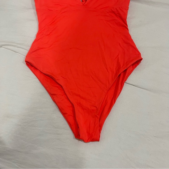 Lulu's Orange Strapless One Piece Swimsuit Size Small - Picture 7 of 8